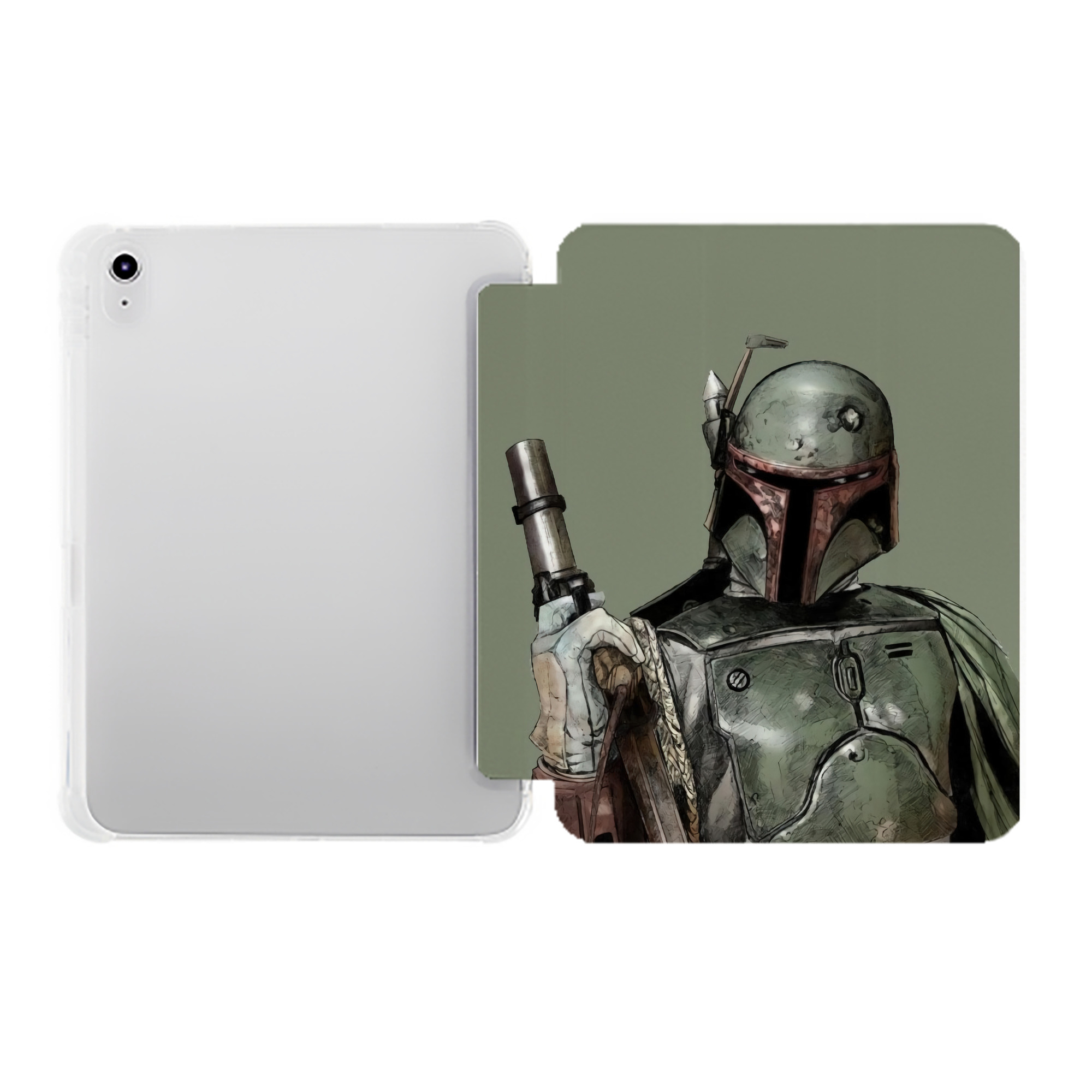 （画像用） スター・ウォーズ Star Wars IPad ケース ペン収納付き 三つ折りスタンド PUレザー×シリコン 対応機種9.5/10.5/10.9インチ
